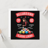 Vintage Billiard Mancave Grußkarte Karte (Vorderseite/Rückseite Beispiel)