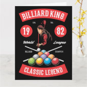 Vintage Billiard Mancave Grußkarte Karte (Gelbe Blume)