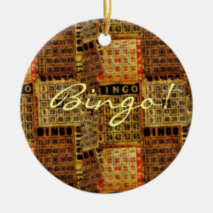Vintage-Bingo-Kartenillustrationen -Schmuck Keramikornament
