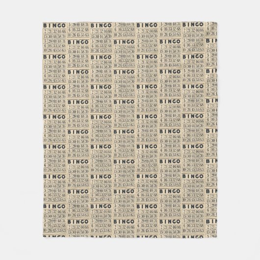 Vintage-Bingo-Kartenmuster Fleecedecke (Vorderseite)