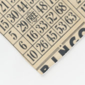 Vintage-Bingo-Kartenmuster Fleecedecke (Ecke)