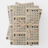 Vintage Bingokarte Geschenkpapier Set (Beispiel)