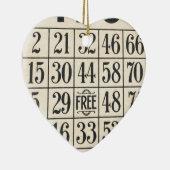 Vintage Bingokarte Keramikornament (Rechts)