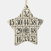 Vintage Bingokarte Keramikornament (Rechts)