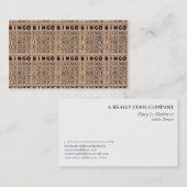 Vintage Bingokarten Visitenkarte (Vorne/Hinten)