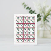 Vintage Bingokartenmarkierungen für das Flugzeug Postkarte (Stehend Vorderseite)