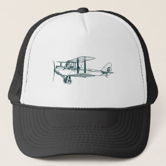 Vintage Biplane - dunkelgrün Truckerkappe