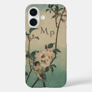 Vintage Bird and Blossom Illustration Art iPhone 16 Hülle