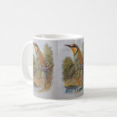 Vintage Bird-Art-Tasse mit Text Kaffeetasse (Vorderseite Links)