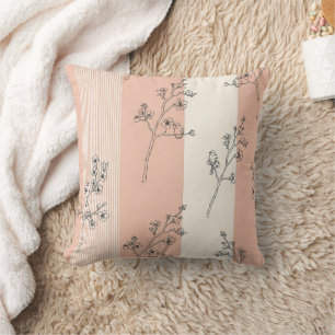 Vintage Bird Blossom Toile Streifen (13) Kissen