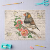 Vintage Bird Floral Butterfells Ephemera Decoupage Seidenpapier (Basteln)