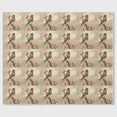 Vintage Bird Geschenkpapier (Flach)