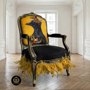 Vintage Bird Gothic Raven King Crown Decoupage Seidenpapier