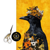 Vintage Bird Gothic Raven King Crown Decoupage Seidenpapier