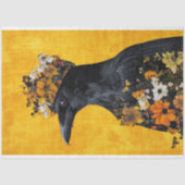 Vintage Bird Gothic Raven King Crown Decoupage Seidenpapier (Vorderseite)