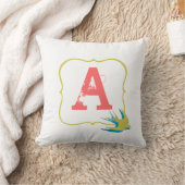 Vintage Bird Monogram Pillow Kissen (Decke)