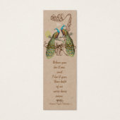 Vintage Bird Peacock Wedding Tags (Vorderseite)