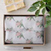 Vintage Bird & Pink Blume - Briefpapier Seidenpapier (Geschenk)