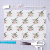 Vintage Bird & Pink Blume - Briefpapier Seidenpapier (Handwerk)