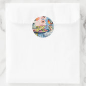 Vintage Bird Teacup Floral Envelope Sticker (Tasche)