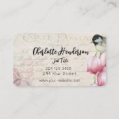 Vintage Bird-Visitenkarte Visitenkarte (Rückseite)