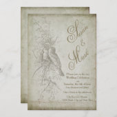 VINTAGE BIRD WEDD INVITATION COLLECTION EINLADUNG (Vorne/Hinten)