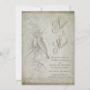 VINTAGE BIRD WEDD INVITATION COLLECTION EINLADUNG