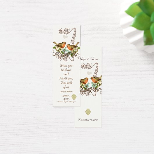 Vintage Bird-Wedding-Tags (Schreibtisch)