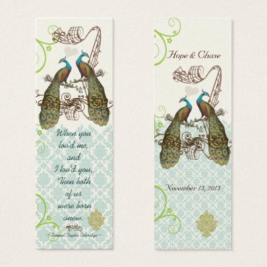 Vintage Bird-Wedding-Tags (Vorne & Hinten)