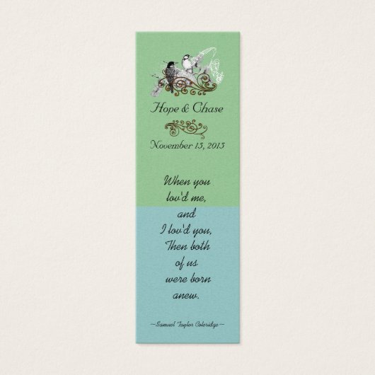 Vintage Bird-Wedding-Tags (Vorderseite)