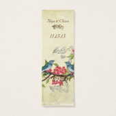 Vintage Bird-Wedding-Tags (Rückseite)