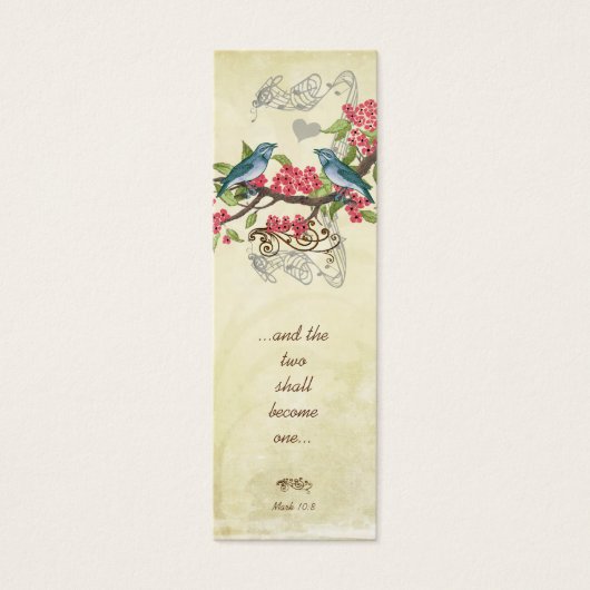 Vintage Bird-Wedding-Tags (Vorderseite)