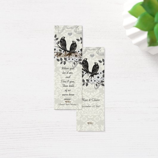 Vintage Bird-Wedding-Tags (Schreibtisch)
