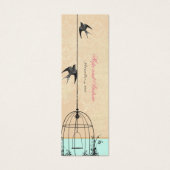 Vintage Bird-Wedding-Tags (Vorderseite)