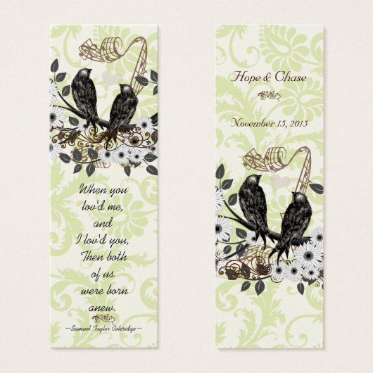 Vintage Bird-Wedding-Tags (Vorne & Hinten)