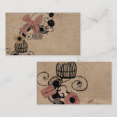 Vintage Birdcages Geschäfts-Karte Visitenkarte (Vorne/Hinten)