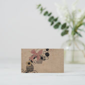 Vintage Birdcages Geschäfts-Karte Visitenkarte (Stehend Vorderseite)