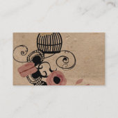 Vintage Birdcages Geschäfts-Karte Visitenkarte (Rückseite)