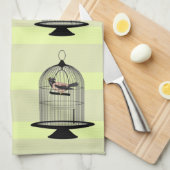 Vintage Birdcages Geschirrtuch (Viertel Falte)
