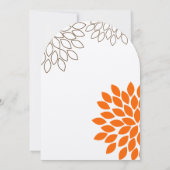 Vintage Birds Chrysanthemum Floral Wedding Einladung (Rückseite)