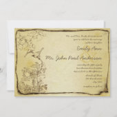 Vintage Birds-Goldmedaille Einladung (Vorderseite)