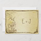 Vintage Birds-Goldmedaille Einladung (Rückseite)