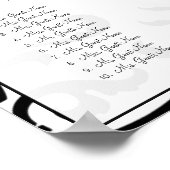 Vintage Birds Plum Bloms Sitzplan 12 Tische Poster (Ecke)