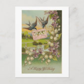 Vintage Birds Postkarte (Vorderseite)