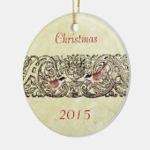 Vintage Birds Weihnachtsbäume Foto Ornament (Links)