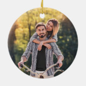 Vintage Birds Weihnachtsbäume Foto Ornament (Hinten)