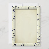 Vintage Birkenbaum-Barkholz-Hochzeit Einladung (Rückseite)