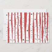 Vintage Birkenbaum Foto Weihnachtskarte Feiertagskarte (Rückseite)