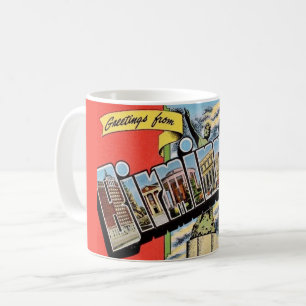 Vintage-Birmingham-AL-Gruß-Tasse Kaffeetasse
