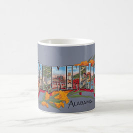 Vintage Birmingham AL Postkarten-Tasse Kaffeetasse